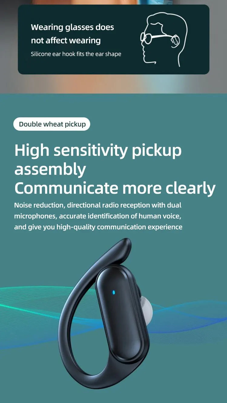 A520 Wireless Bluetooth Headset HD Stereo Touch Control