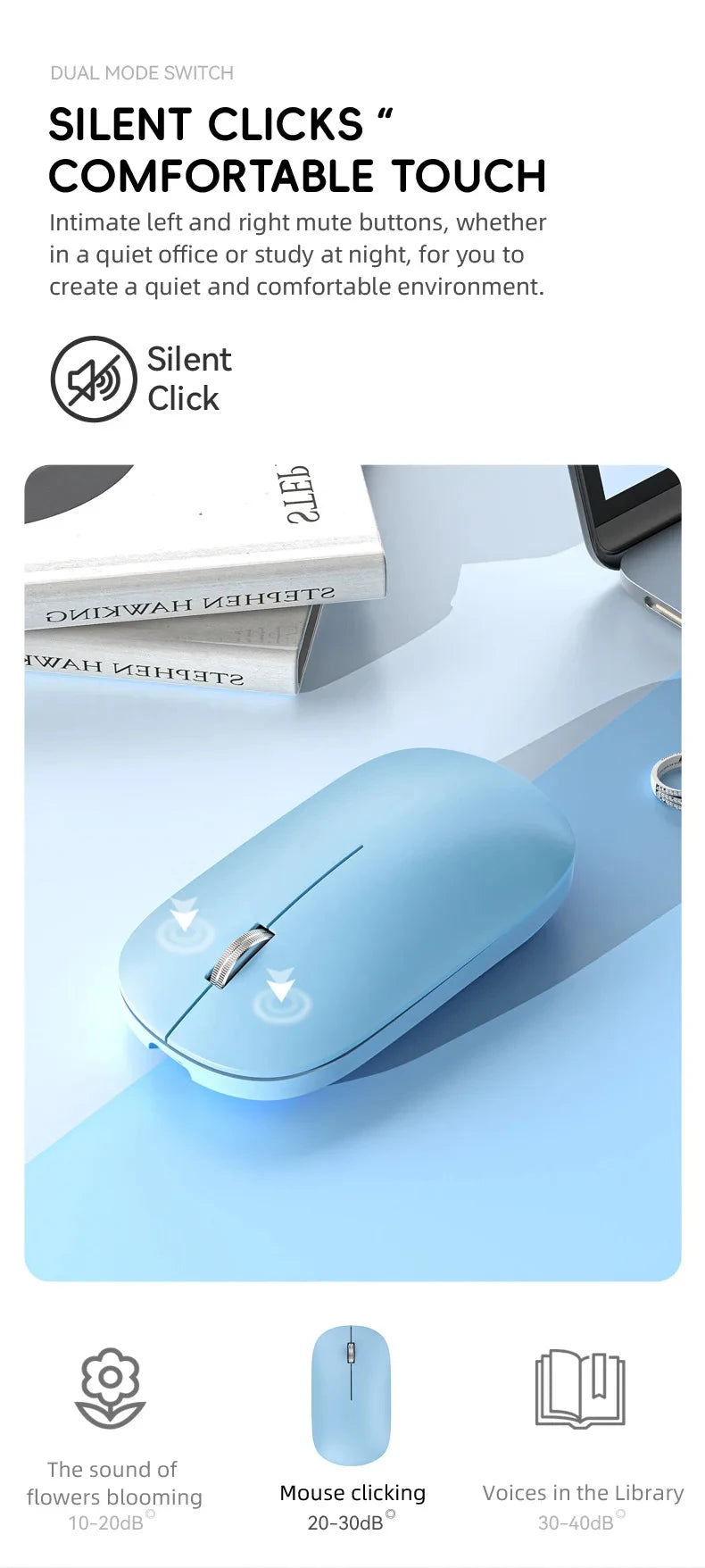 Lenovo Wireless Mouse 2.4G Bluetooth Dual Mode Silent