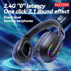 Wireless Gaming Headphones 2.4G Foldable Bluetooth PC PS4 PS5