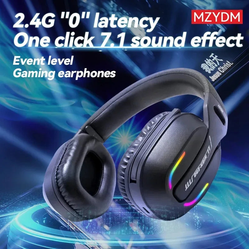 Wireless Gaming Headphones 2.4G Foldable Bluetooth PC PS4 PS5