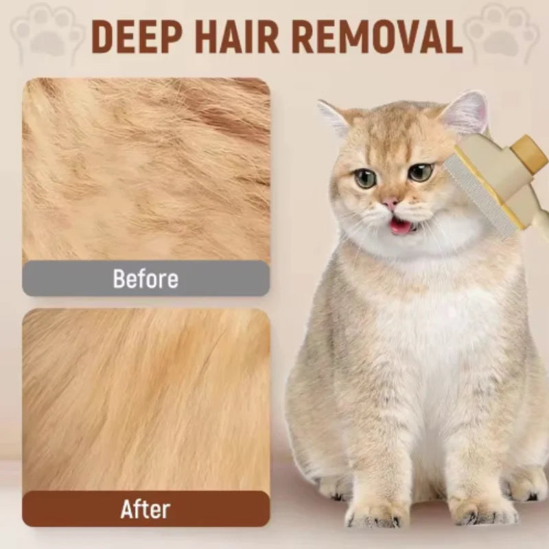 Self-Cleaning Pet Brush – Dog & Cat Grooming Comb