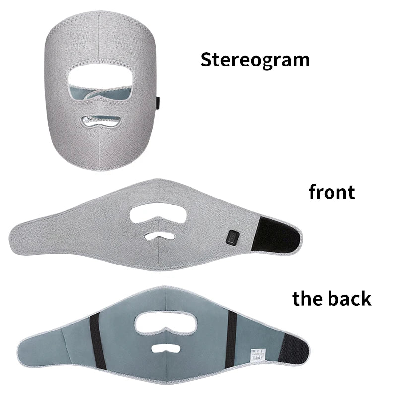 Electric Heated Facial Mask – Red Light Massager for Muscle Relaxation