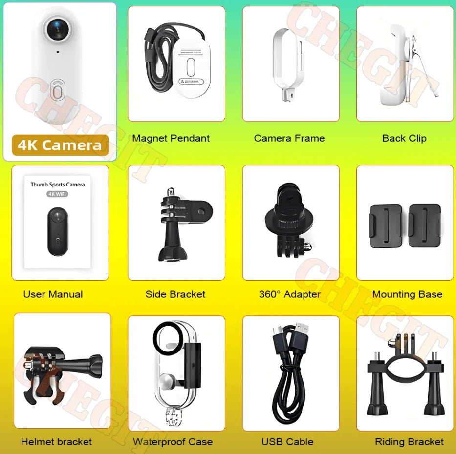 4K Mini WiFi Action Camera – Motorcycle, Bicycle & Body Cam
