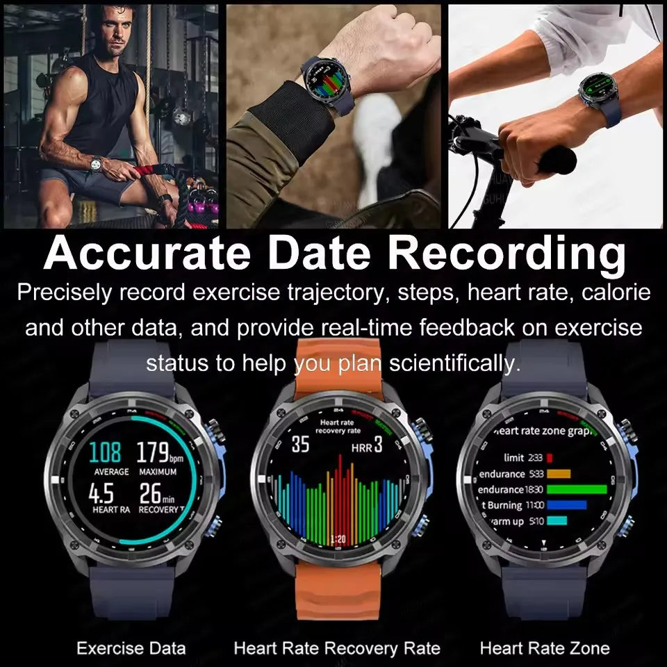 Military GPS Smart Watch – 860mAh