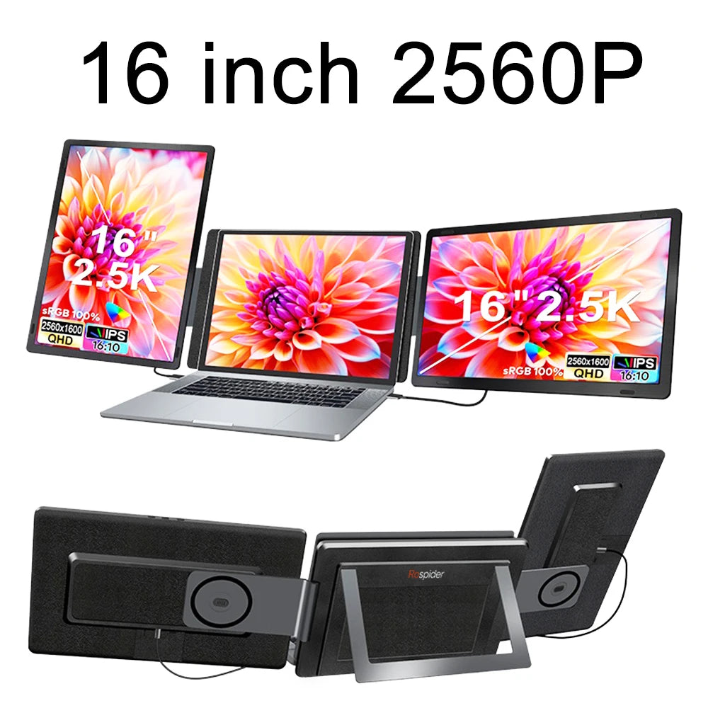 14" FHD IPS Dual Portable Monitor Screen Extender