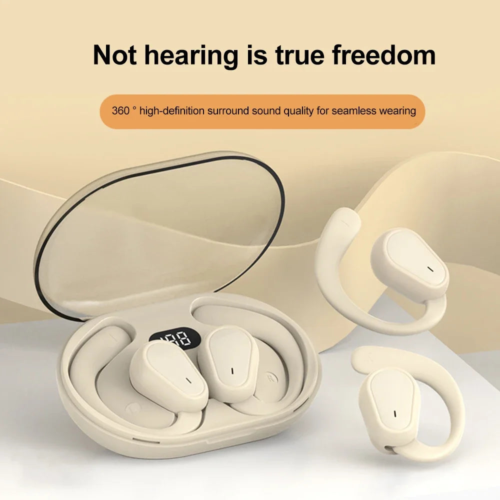 Bluetooth 5.3 Ear Hook Earphones HiFi Stereo Waterproof
