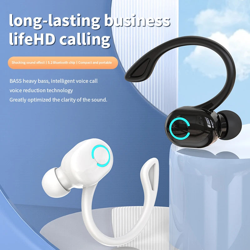 HiFi Bass Ear-Hook Earbuds Noise Cancelling Waterproof