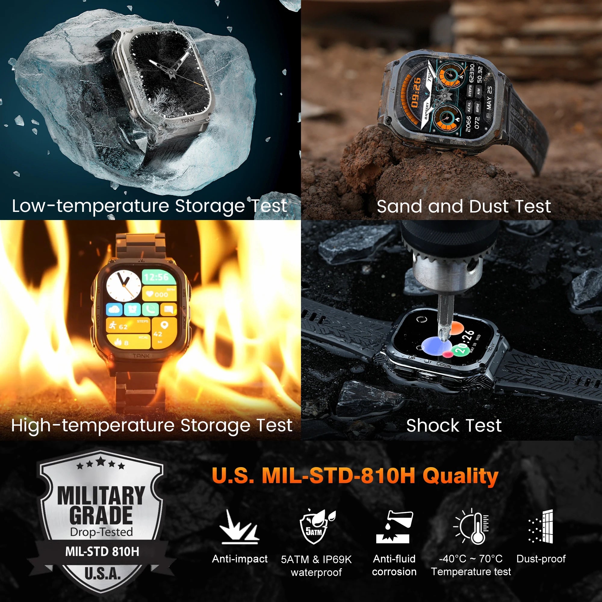GPS Fitness Smart Watch – 480mAh
