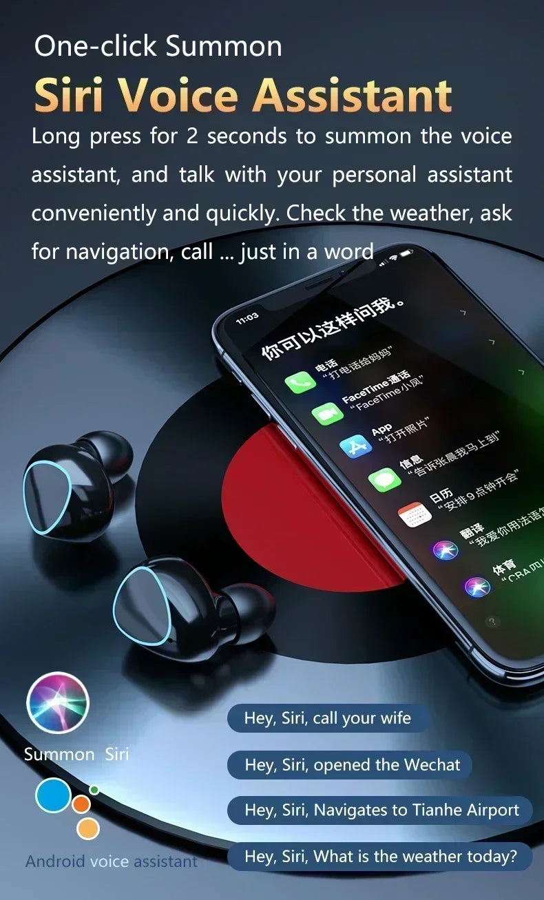 M10 Wireless Earphones Waterproof Sport TWS for iPhone & Android