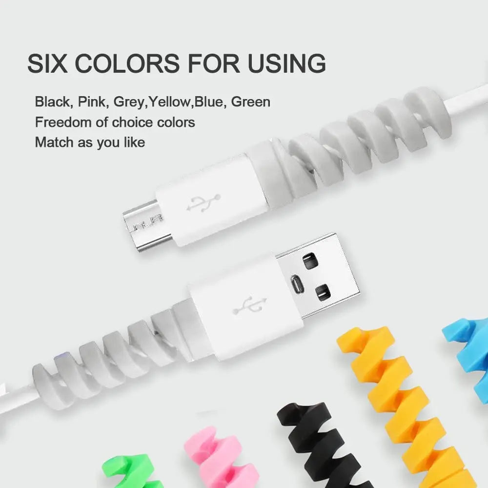 Spiral Silicone Charging Cable Protector