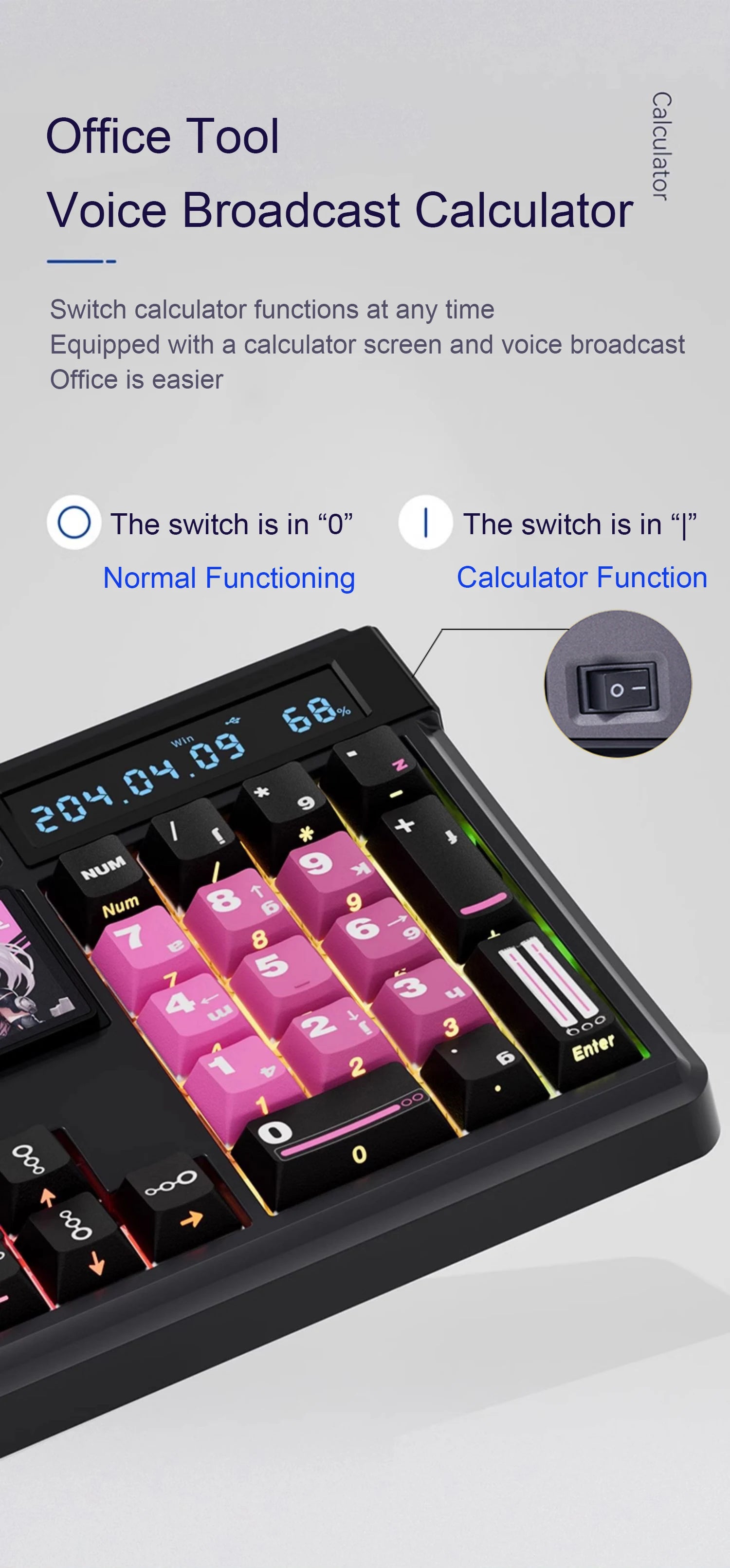 SKYLOONG GK104 Pro Mechanical Keyboard Wireless Gaming Keyboard Full-Size RGB PBT Keycap Hot-swap Silent Switch PC Accessories