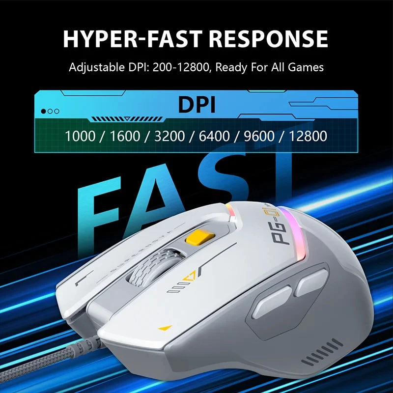Inphic PG1 RGB Wired Gaming Mouse 12800 DPI 1000Hz