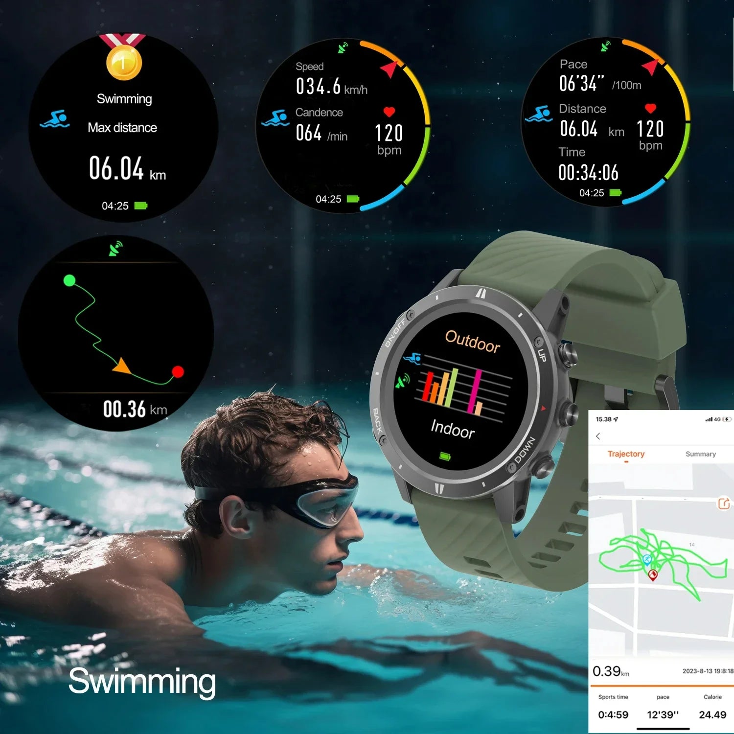 GPS Triathlon Sports Watch