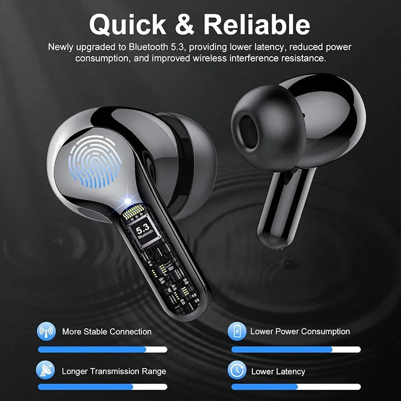 Wireless Earbuds Bluetooth 5.3 ENC Noise Cancelling 48H IP7