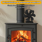 6-Blade Eco Fireplace Fan – Heat-Powered Stove Fan