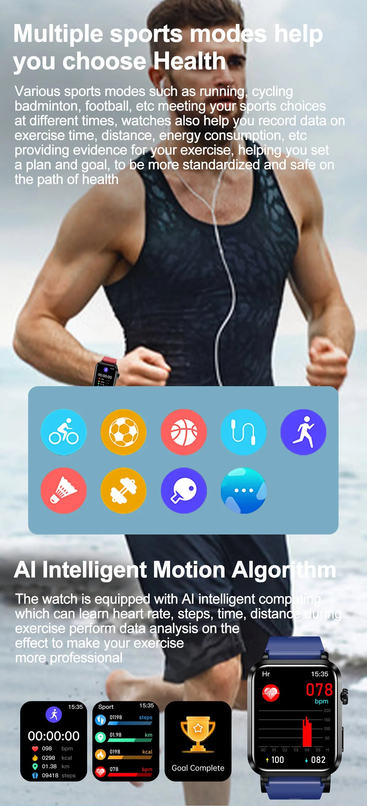 Air Pump Blood Pressure Smart Watch 2026