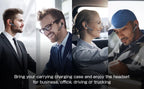 Wireless Bluetooth Headset Noise Cancelling Handsfree Business