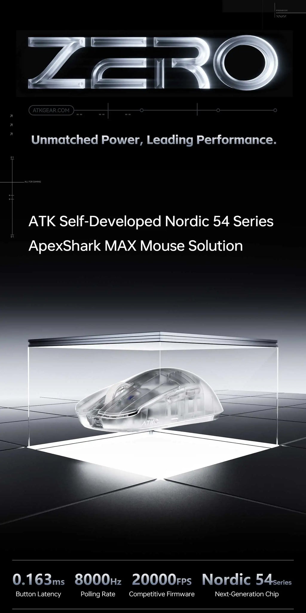 ATK Blazing Sky ZERO Ultralight Gaming Mouse 39g PAW3950 8KHz