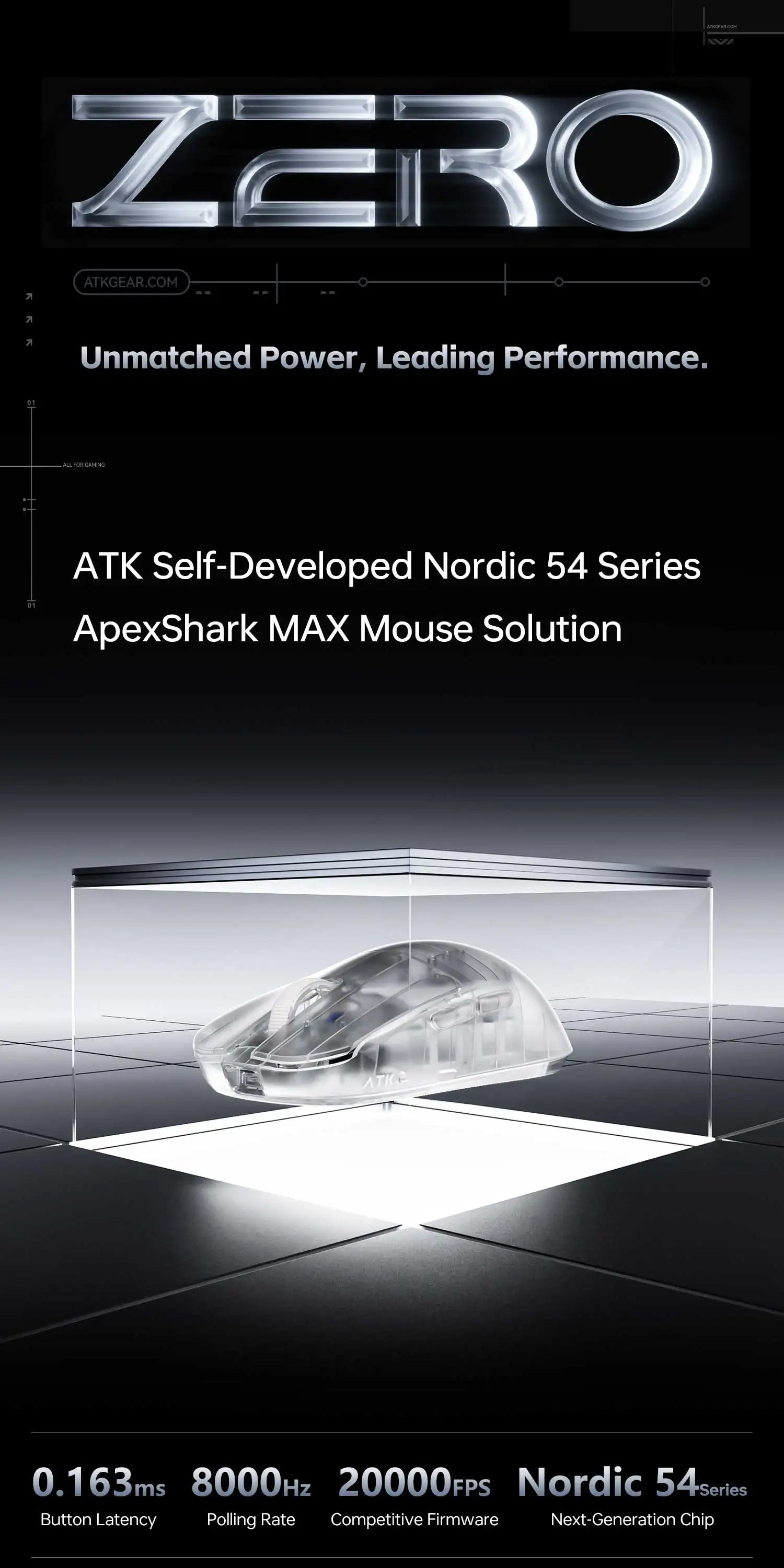 ATK Blazing Sky ZERO Ultralight Gaming Mouse 39g PAW3950 8KHz