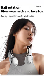 Rotor Bladeless Neck Fan – USB Rechargeable Turbo Cooling Fan