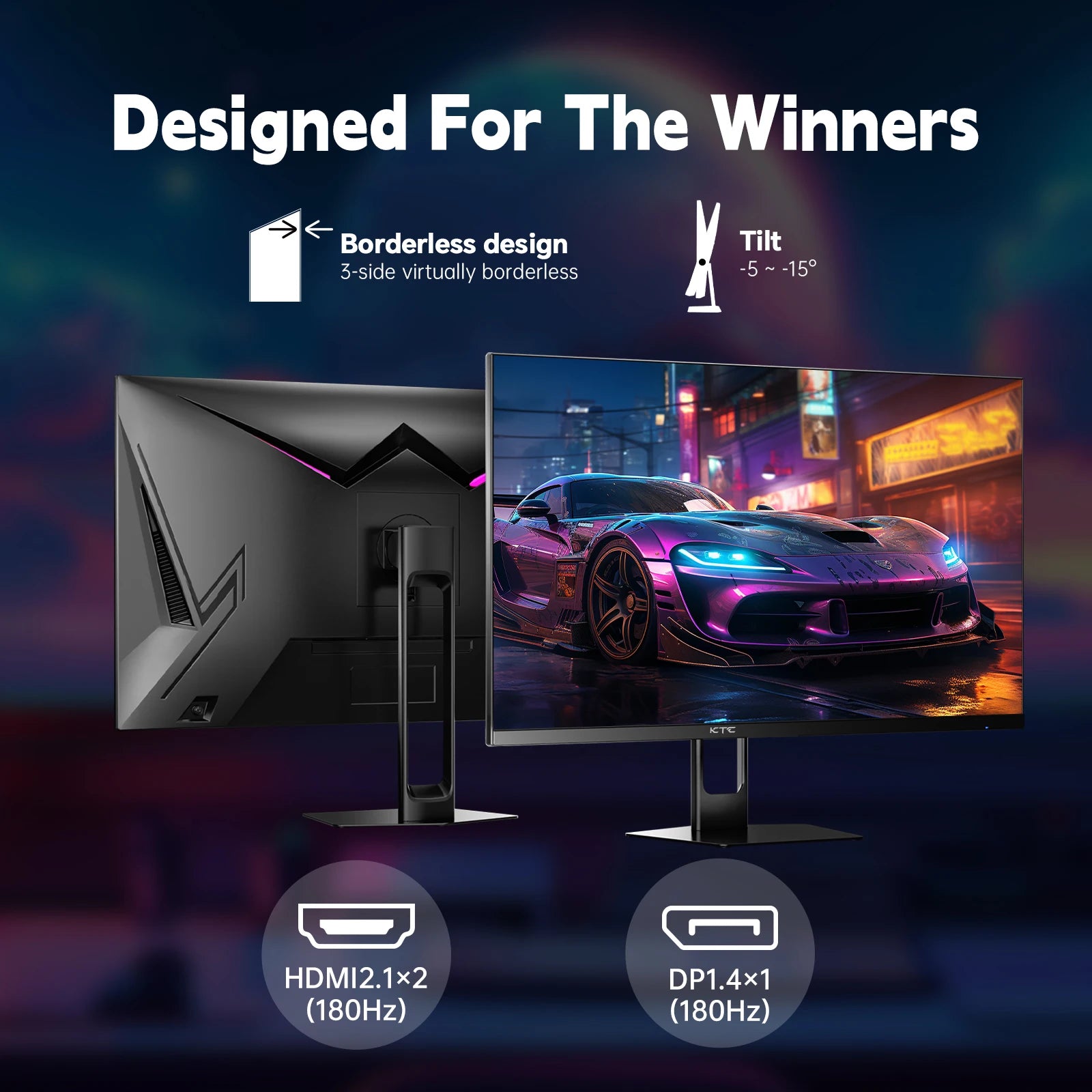 KTC 27" 180Hz 1ms Fast IPS FHD Gaming Monitor