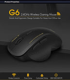 NexusClick 2.4G Wireless Silent Mouse 6 Buttons Ergonomic