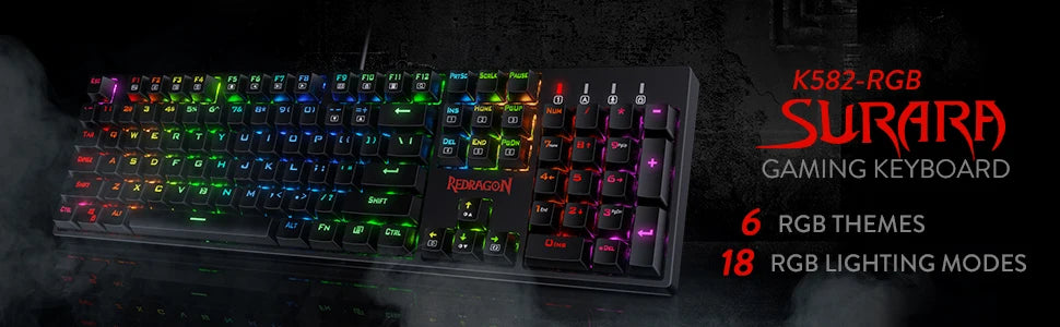 Redragon K582 SURARA 104-Key RGB Mechanical Gaming Keyboard