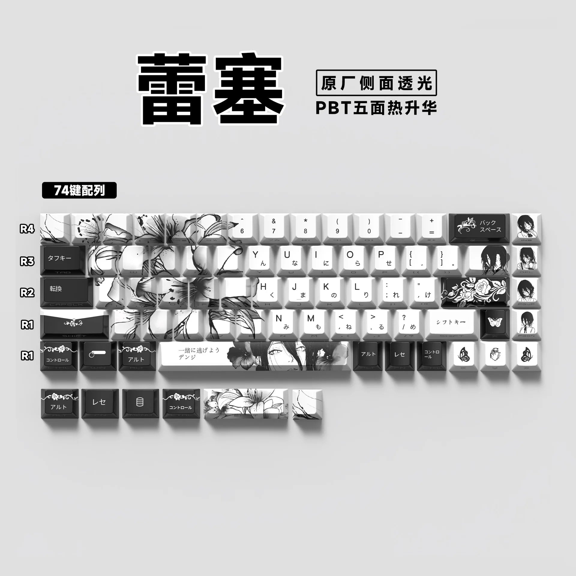 Chainsaw Man Anime PBT Keycaps for Mechanical Keyboard