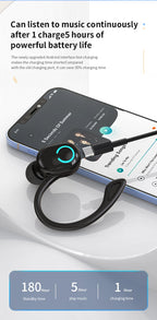 HiFi Bass Ear-Hook Earbuds Noise Cancelling Waterproof