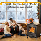6-Blade Eco Fireplace Fan – Heat-Powered Stove Fan