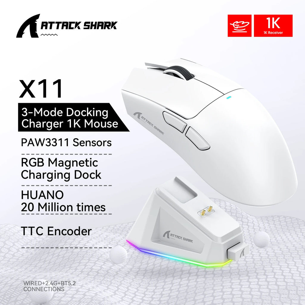ATTACK SHARK X11 Wireless Gaming Mouse 22000 DPI 3-Mode