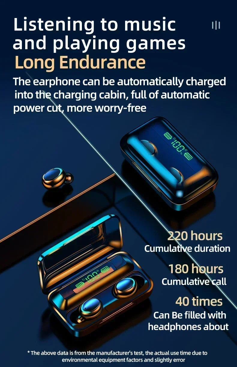 TWS F9-5 Bluetooth 5.3 Earbuds HiFi Waterproof Hearing Aid