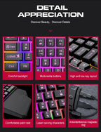 5-in-1 RGB Gaming Keyboard & Mouse Combo with Controller