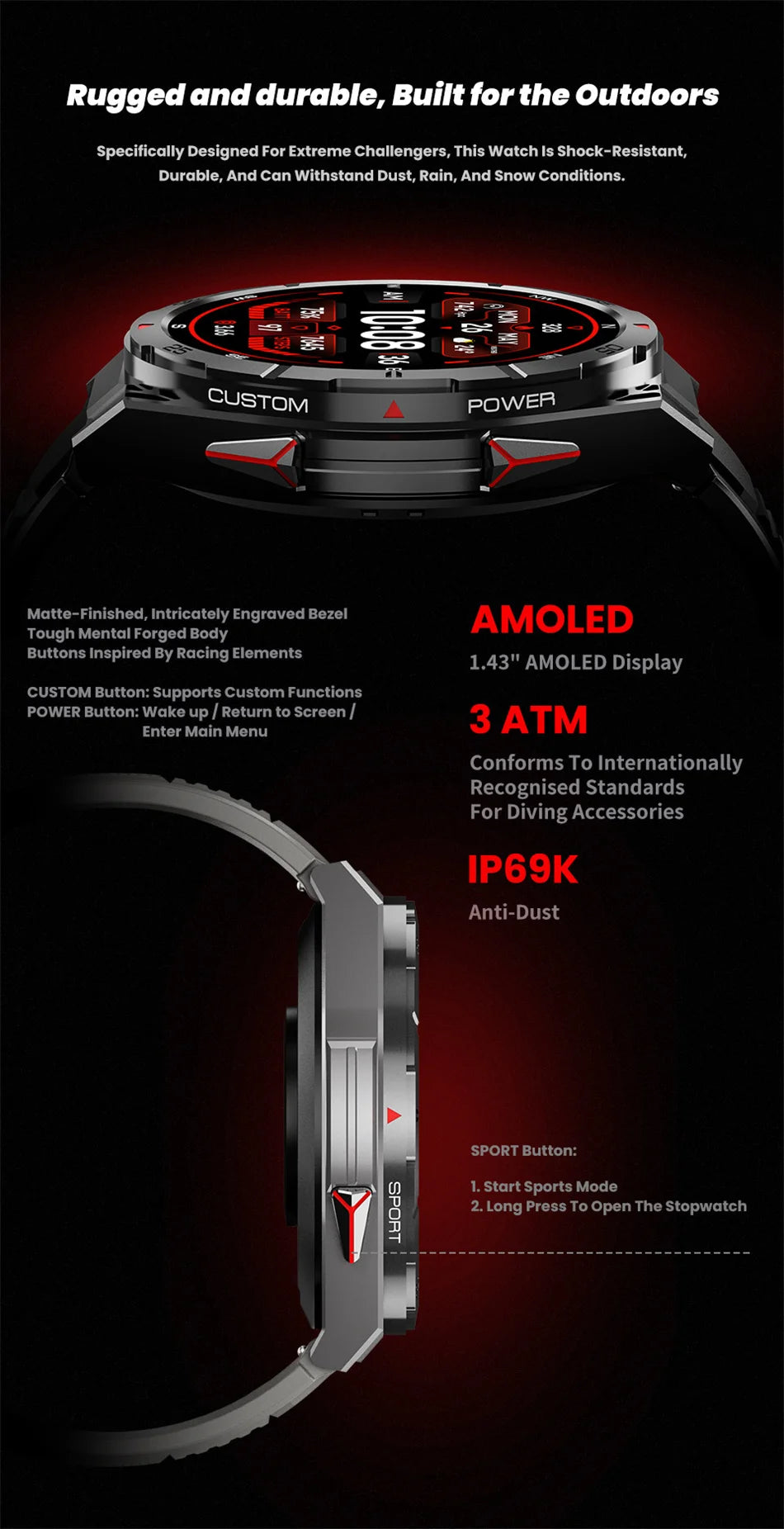 Waterproof GPS Smart Watch