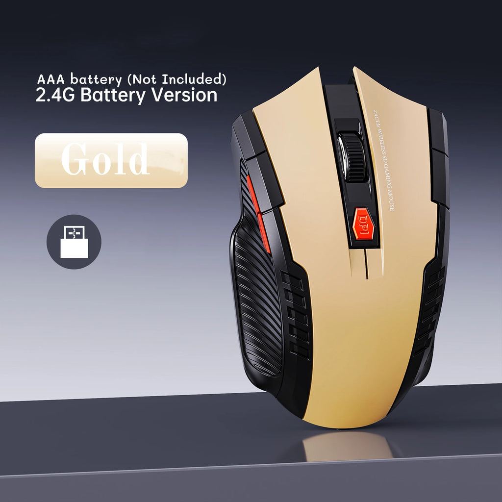 Portable 2.4G Wireless Mouse with USB Receiver 6 Buttons Adjustable DPI Gaming Mouse for PC Laptop Accessories