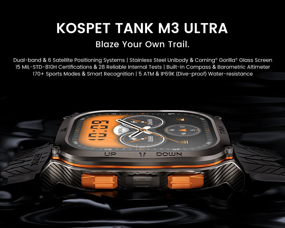 Stainless Steel GPS Smart Watch
