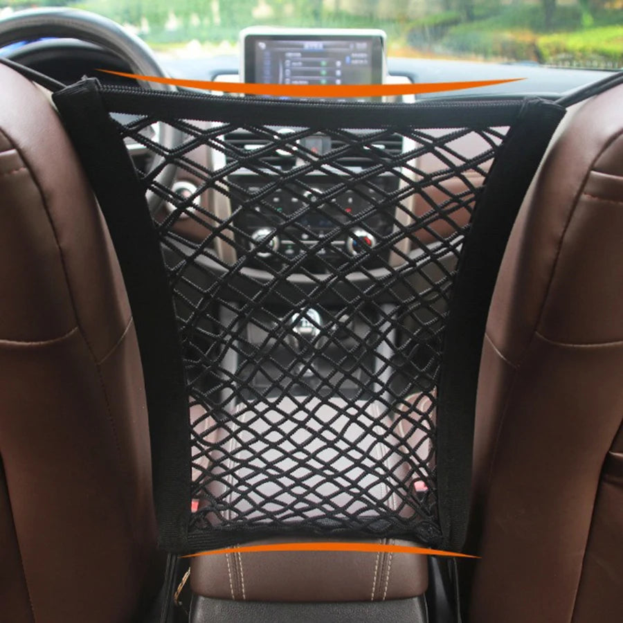 Dog Car Barrier with Safety Mesh & Storage Bag – Back Seat Guard