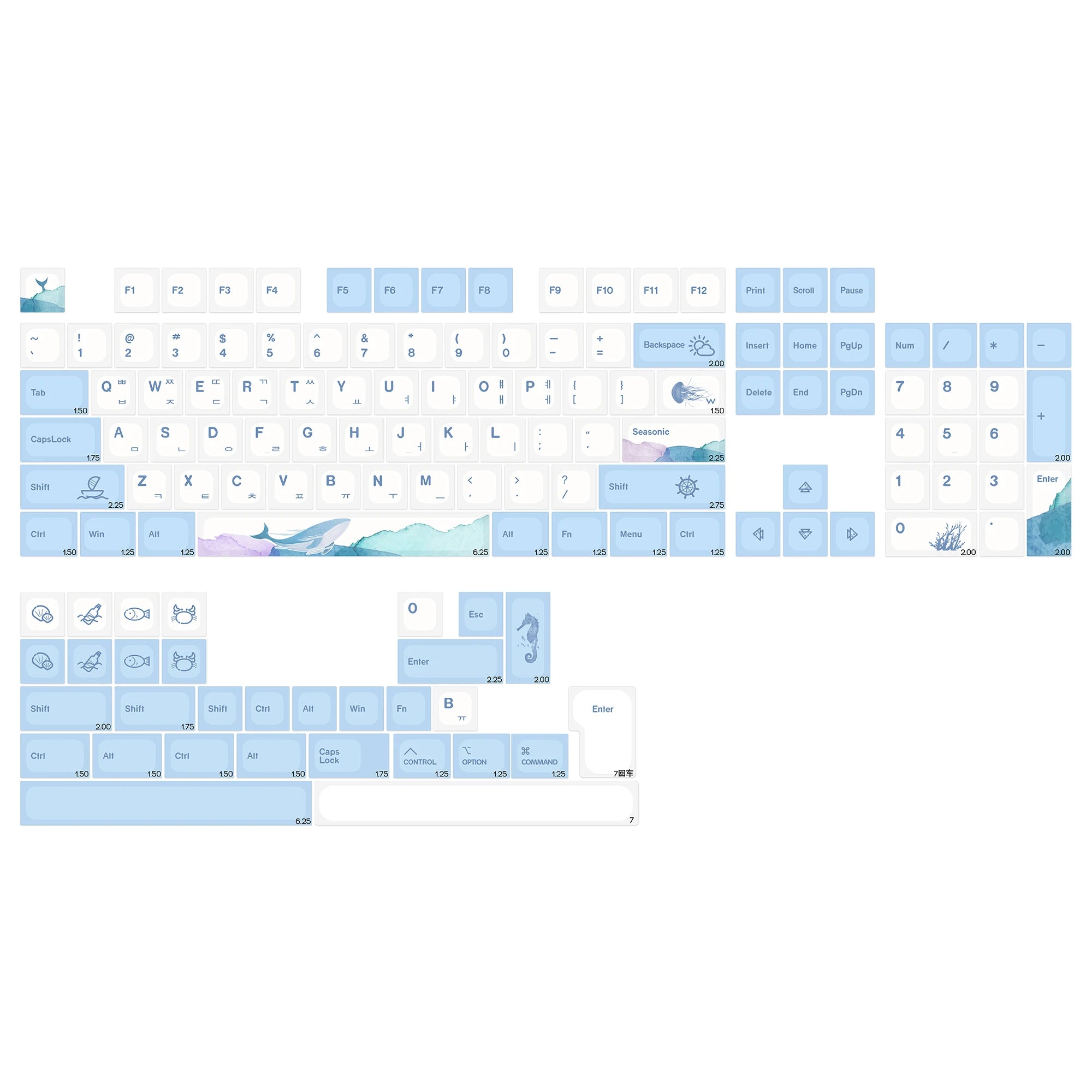 KBDiy Korean GMK Minimal KOA PBT Keycaps