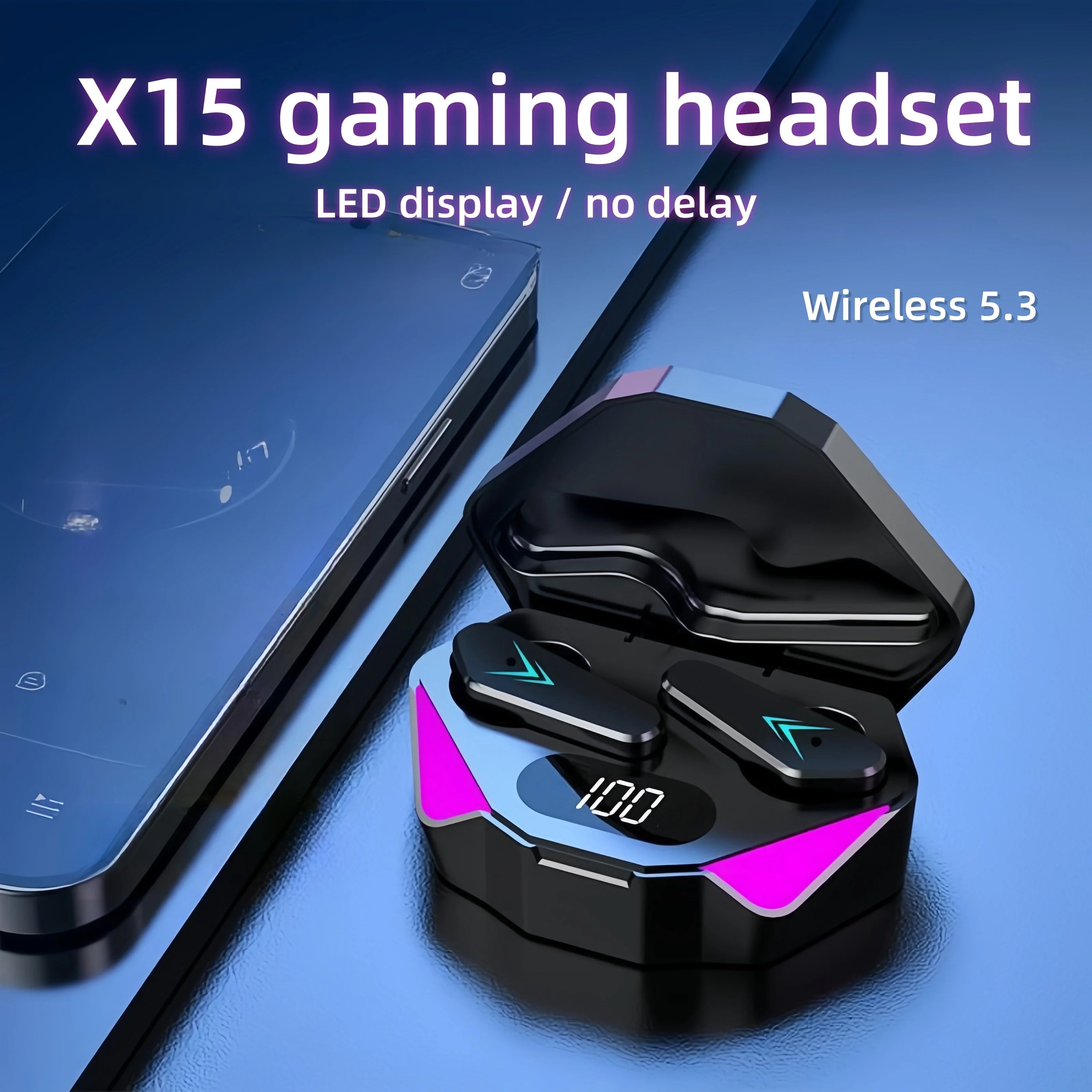 X15 TWS Gaming Earbuds Bluetooth 5.3 Noise Cancelling