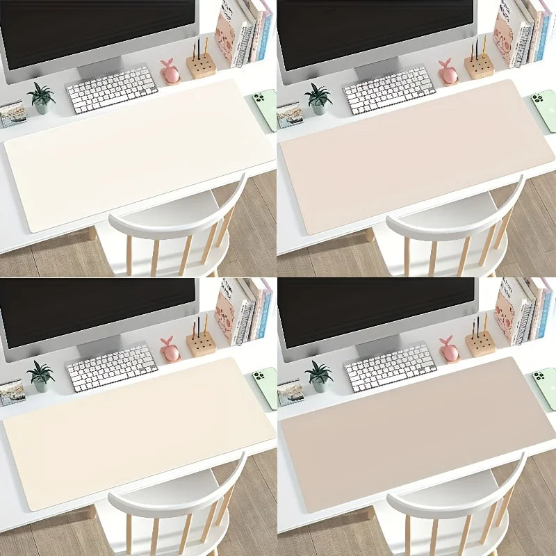 Faux Leather Mouse Pad Non-Slip Waterproof Desk Mat