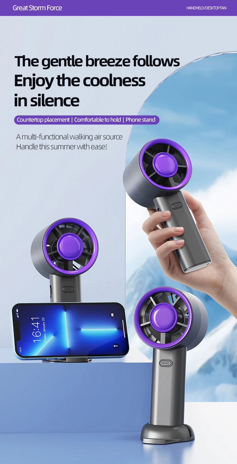 Mini USB Handheld Fan – Fast Charging Portable Personal Fan