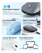 Lenovo Wireless Mouse 2.4G Bluetooth Dual Mode Silent