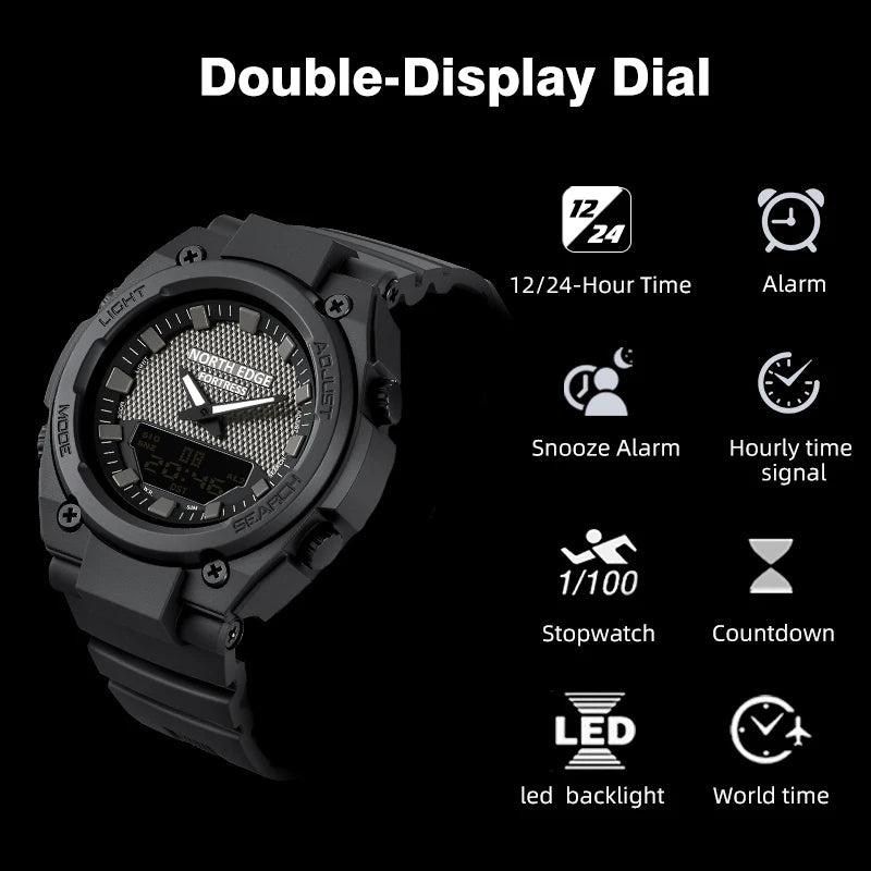 NORTH EDGE FORTRESS Men's Military Digital Watch