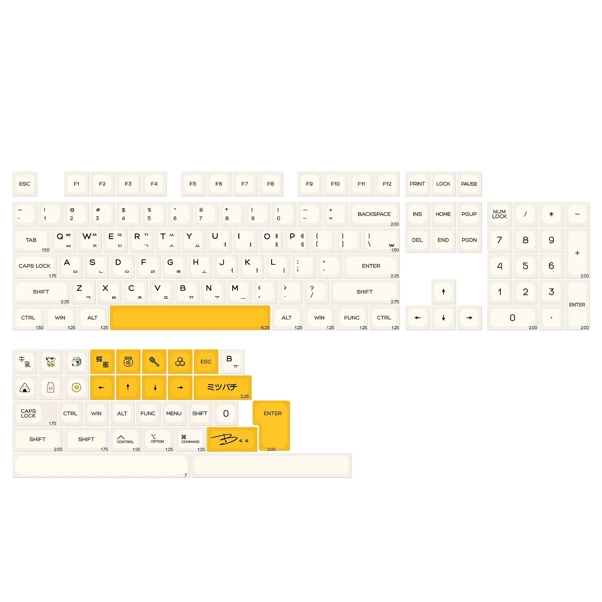KBDiy Korean GMK Minimal KOA PBT Keycaps