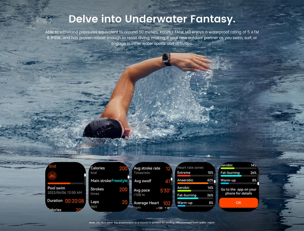 GPS Fitness Smart Watch – 480mAh