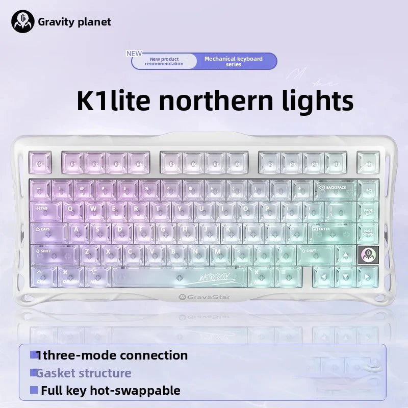 GravaStar K1 Lite Tri-Mode Gasket Mechanical Gaming Keyboard