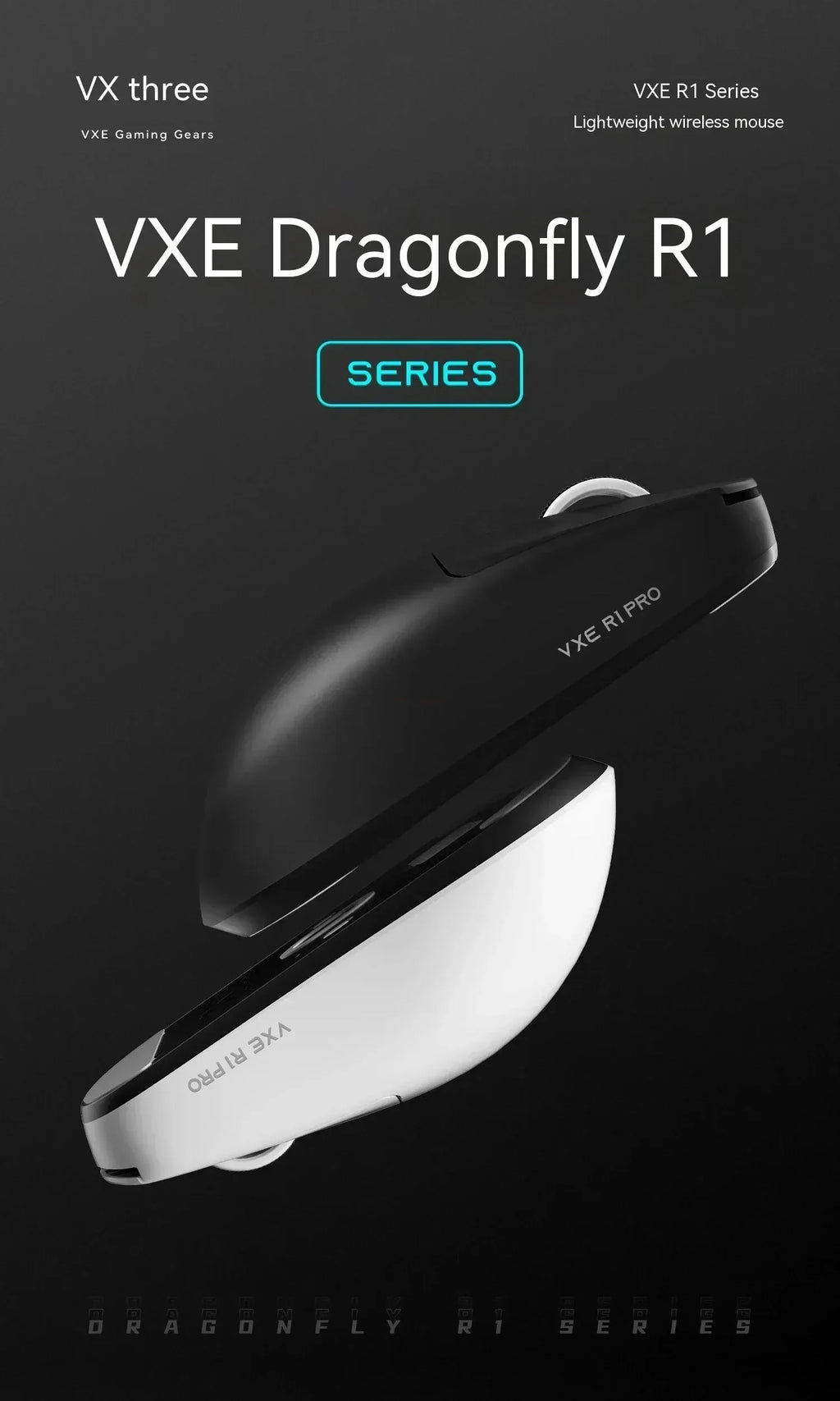 Vgn Vxe Dragonfly R1 Mouse Tri Mode R1 Se Pro Max Gamer Paw3395 Wireless Mouse Lightweight Ergonomics Pc Gaming Accessories Gift