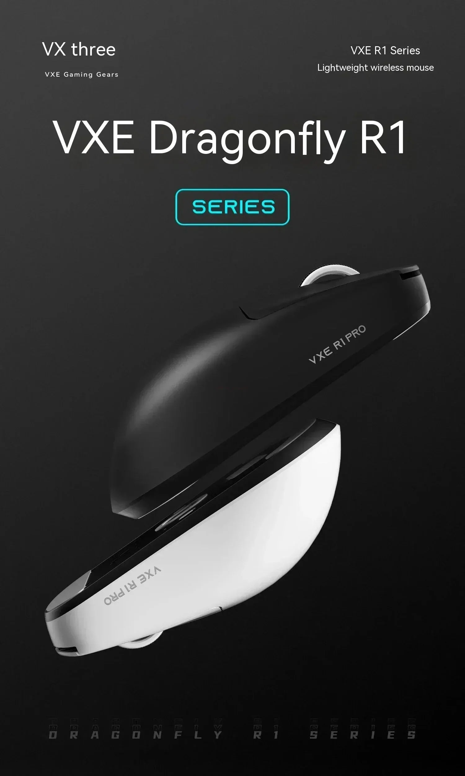 Vgn Vxe Dragonfly R1 Mouse Tri Mode R1 Se Pro Max Gamer Paw3395 Wireless Mouse Lightweight Ergonomics Pc Gaming Accessories Gift