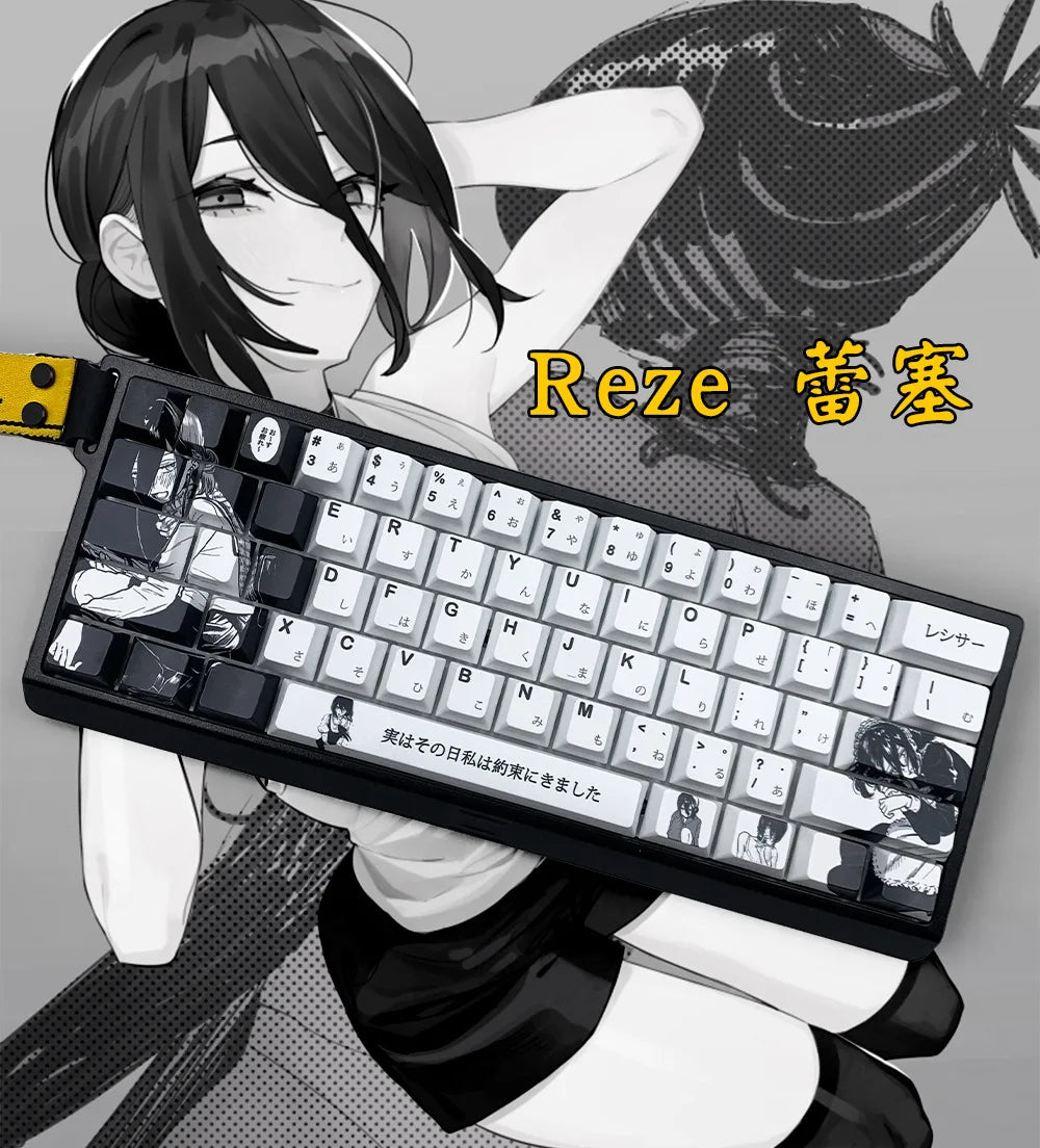 Chainsaw Man Anime PBT Keycaps for Mechanical Keyboard