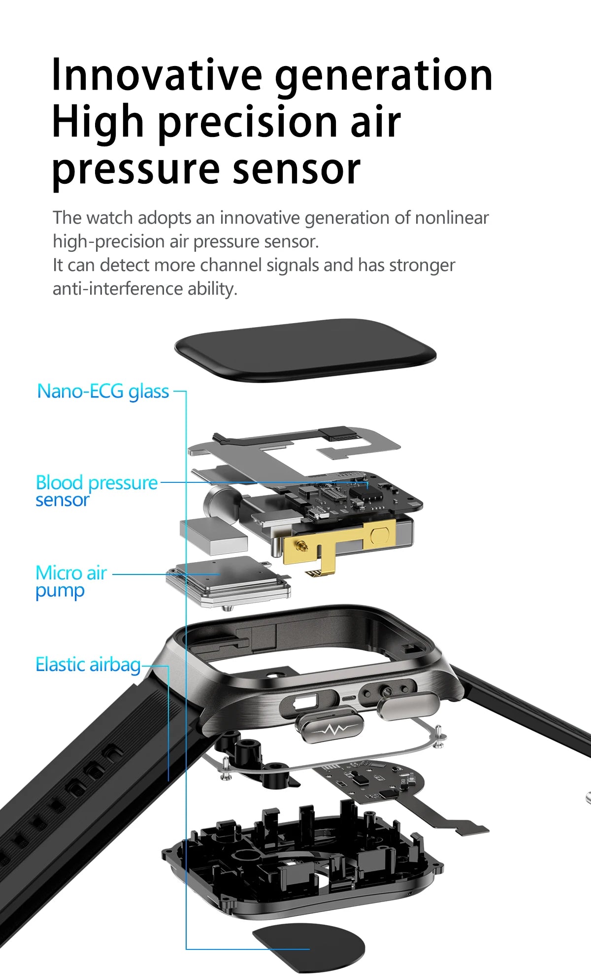 Air Pump Blood Pressure Smart Watch